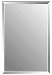 Plieger Charleston 4mm rechthoekige spiegel met facetrand 120x45cm zilver