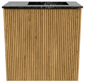 Mondiaz Joya DLux 40cm toiletmeubel oak met wastafel faye rechts zonder kraangat lava