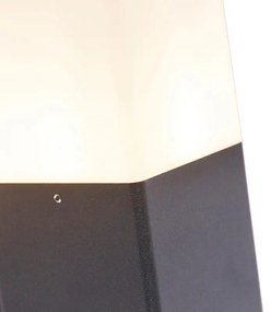 Buitenwandlamp zwart met opaal witte kap IP44 - Denmark Modern E27 IP44 Buitenverlichting