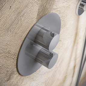 Saniclear Talpa Curved rond inbouw thermostaat met inbouwdeel chroom