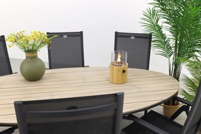 Hartman Napoli verstelbaar/GI Edison 220x115 cm. - ovale tuinset