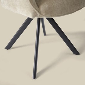 Beige Eetkamerstoel Met Armleuningen