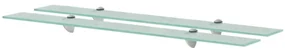 vidaXL Schappen zwevend 2 st 90x20 cm 8 mm glas