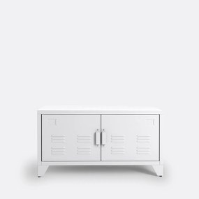 Laag meubel in metaal, 2 deuren, Hiba