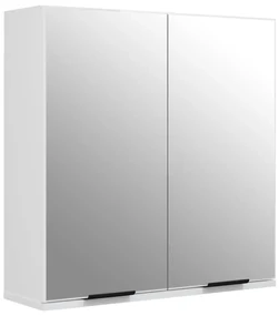 vidaXL Badkamerkast met spiegel 64x20x67 cm hoogglans wit