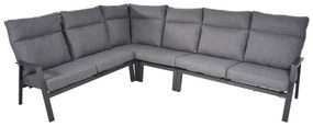 Lesli Living  Hoek Loungeset - Ohio - Antraciet - Aluminium - Lesli Living