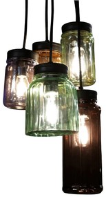 Hanglamp Jar 5 antiek zwart