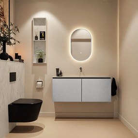 Mondiaz Ture DLux toiletmeubel 120cm plata met wastafel opalo midden zonder kraangat