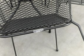 Elegance ronde stapelbare bistroset strekmetaal Ø90 cm. - Antraciet