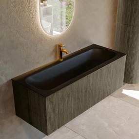 Mondiaz Kurve 120cm badmeubel shadow met 1 lade en wastafel big large midden 1 kraangat urban