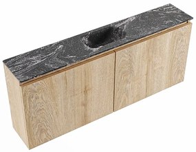 Mondiaz Ture DLux toiletmeubel 120cm washed oak met wastafel lava midden zonder kraangat