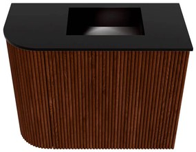 Mondiaz Joya 50cm toiletmeubel ronding links ruby met wastafel faye rechts 1 kraangat urban