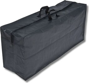 Nature hoes tuinkussens - H57x128x37cm - 100g/m² - grafietkleur - met rits