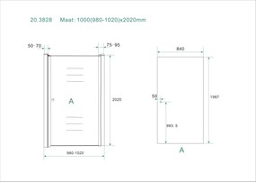 Mueller Dry douchedeur Anti-kalk 100x202cm