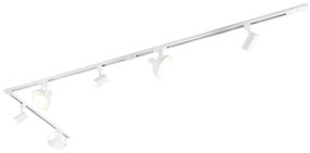 1-fase railsysteem met 6 Spot / Opbouwspot / Plafondspots wit verstelbaar - Magnax Jeana Modern GU10 Binnenverlichting Lamp