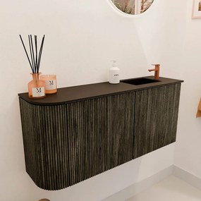 Mondiaz Joya 90cm toiletmeubel ronding links shadow met wastafel faye rechts 1 kraangat urban