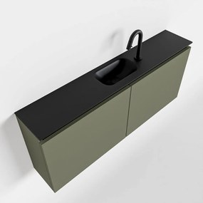 Mondiaz Ture 120cm toiletmeubel army met wastafel urban midden 1 kraangat