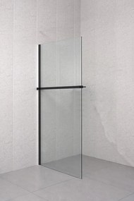Sapho Shelf handdoekhouder en planchet voor douchewand zwart mat