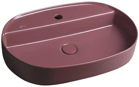 Isvea Infinity waskom 60x40cm met kraangat rood mat