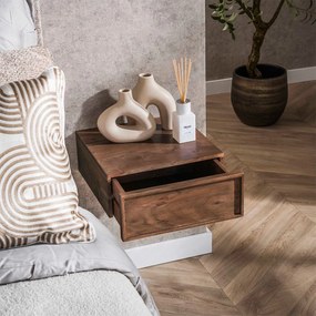 Zwevend Nachtkastje Met Lade - 35x35x14cm.