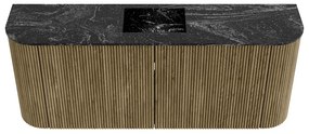 Mondiaz Joya DLux 105cm toiletmeubel ronding links/rechts dusk met wastafel faye midden zonder kraangat lava