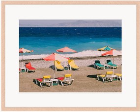 Ingelijste digitale print California Beach