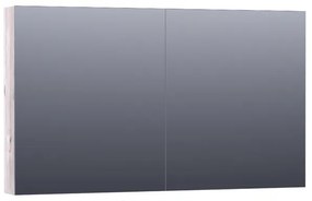 Saniclass Plain Spiegelkast - 120x70x15cm - 2 links/rechtsdraaiende spiegeldeuren - MFC - Birch SK-PL120BR