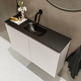 Mondiaz Ture 80cm toiletmeubel linen met wastafel urban midden geen kraangat