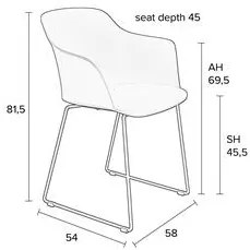 House of Rebels Eetkamerstoel - Saar - Wit - House of Rebels