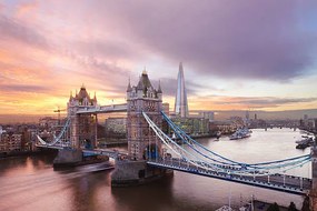 Foto Tower Bridge and The Shard at sunset, London, Laurie Noble