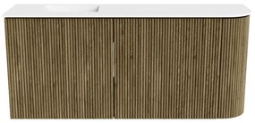 Mondiaz Joya 90cm toiletmeubel ronding rechts dusk met wastafel faye links zonder kraangat talc
