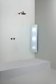 Sunshower Round Plus Medium White infraroodlamp en UV 33x140x10cm hoekopbouw