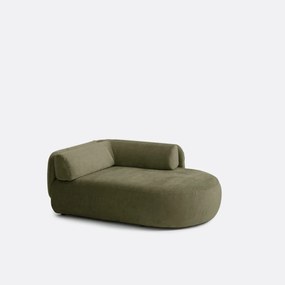 Longchair, rechts, dik fluweel, Méridiano