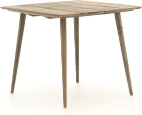 Tuin eettafel ROUGH | Vierkant | Tuintafel Teakhout | 90x90cm | 4 personen | Kees Smit Tuinmeubelen
