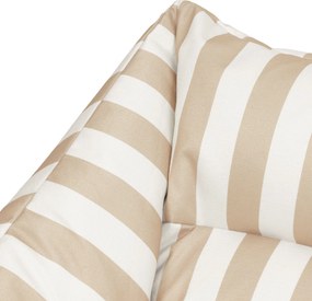 Natalia Outdoor Zitzak Stoel Woven + Poef - Taupe/Wit