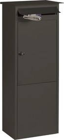 Famiflora brievenbus MONO met sleutelslot - mat zwart - 100 x 38 x 29 cm - topkwaliteit!