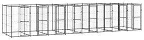 vidaXL Hondenkennel 19,36 m² staal
