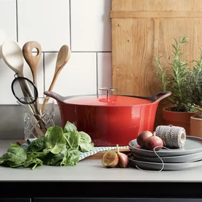 CUISINOX Braadpan geëmailleerd 3,4 L 24 cm rood