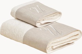 Katoenen handdoekenset Zahra, 2-delig, A-Z