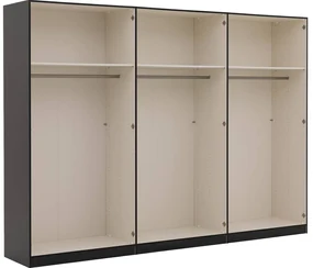 Goossens Kledingkast Easy Storage Ddk, Kledingkast 304 cm breed, 220 cm hoog, 4x draaideur en 2x spiegel draaideur midden