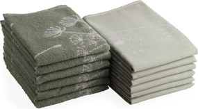 Keuken- &amp; Theedoek dandelion – set van 12 – groen