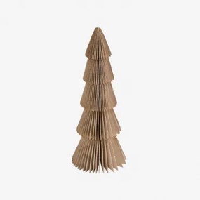 Jesper Papieren Kerstboom ↑15 Cm & Beige Linnen Met Gouden Rand - Sklum