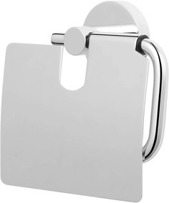 Saqu Eurotrend toiletrolhouder met klep chroom