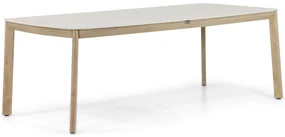 Dining Tuintafel rechthoekig 220 x 100 cm Aluminium Taupe Santika Indah