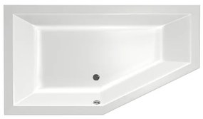 Xenz Society Hoekbad - 160x90x53 - afvoer Midden - Links - acryl - wit 6881-01