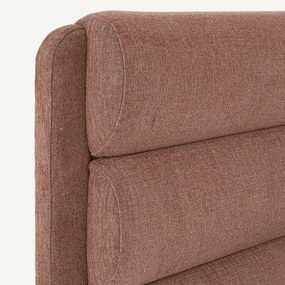 Gebogen hoofdbord, polyester stof, breedte 220 cm, Kachka