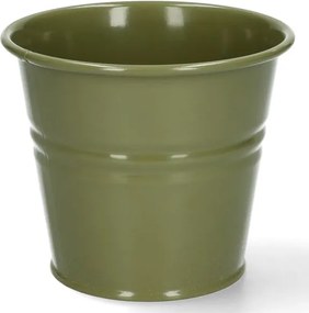 Bloempot, zink, olijfgroen,Ø11 cm
