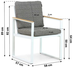 Tuinstoel Aluminium Wit Lifestyle Garden Furniture Faro