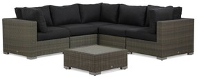 Hoek loungeset  Wicker Taupe 5 personen Garden Collections Toronto