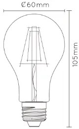 Lucide Bulb dimbare LED lamp 5W E27 2700K 6cm